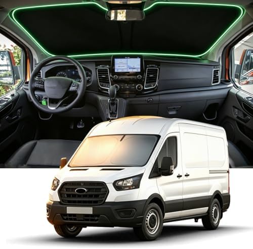 Windshield Sun Shade for 2015-2025 Ford Transit Wagon XL,Wagon XLT,Connect Van XL -4 Layers Custom Fit Foldable Front Window Sunshade Sun Visor Protector, Block UV Rays Keep Your Car Cooler by Unknown