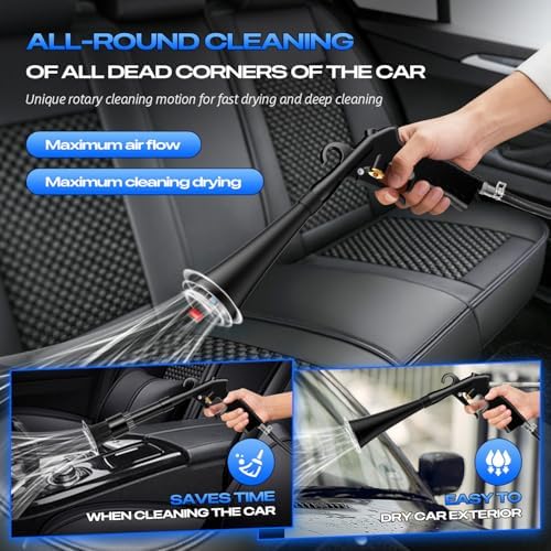 Car Cleaning Gun Detailing Interior Dryer Air Blow Gun, High Pressure Blower Gun, Car Detailing Kit Interior Cleaner, Car Detailing Tools for Car Quickly Blasts Dirt and Dust Works with Air - Image 3