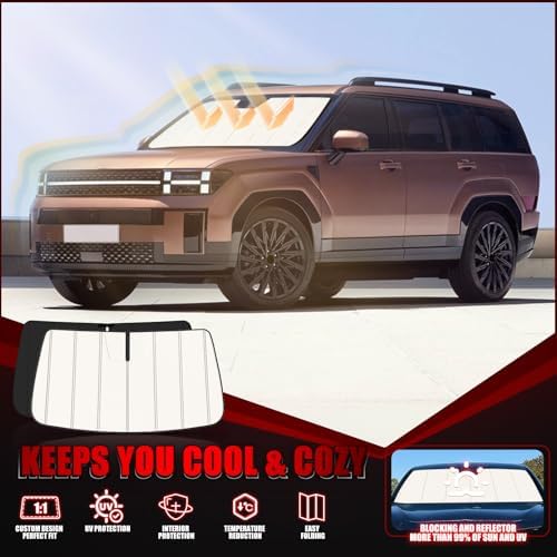 Windshield Sun Shade for Hyundai Santa Fe 2024-2025 2026 - Image 2