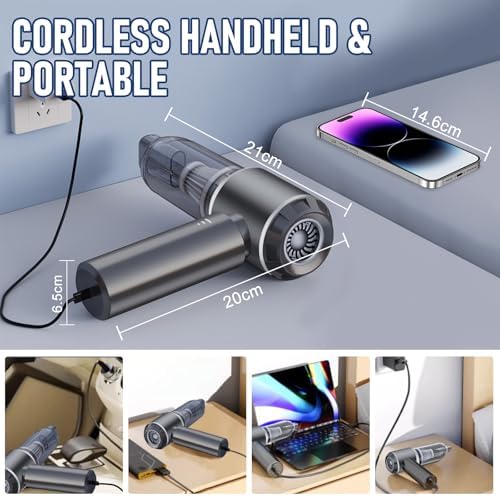 Houscly Car Vacuum Cordless Mini Handhled 4-in-1 High Power Cleaner 20000Pa - Image 6