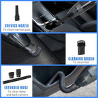 Car Cleaning Kit, Car Vacuum Interior Detailing Cleaner Kit with High Power Handheld Vacuum, Brush Set, Windshield Tool, Duster, Towels, Complete Car Care Tools for Women (Blue) - Image 2