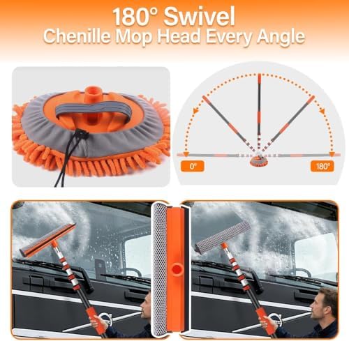 18 FT Reach Car Wash Brush with Long Handle, Car Cleaning Kit - Image 5