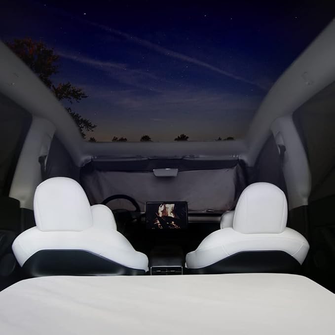 Havnby 2020-2024 Tesla Model Y Curtains Car Privacy Windshield Sun Shade for Camping Foldable Auto Accessories UV and Sun Protection 8-Piece by LightEase