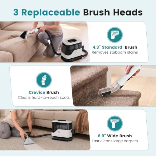 OLIXIS Carpet Cleaner Machine Upholstery Couch Cleaner Solution Portable - Image 4