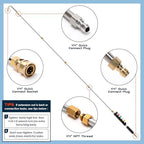 SEPLY Pressure Washer Extension Wand Upgrade, 9 Pack Power Washer Lance with 6 Nozzle Tips, 30°,90°,120° Curved Rod, 1/4" Quick Connect, 4000 PSI - Image 5