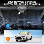 Custom Fit Lexus RX Windshield Sunshade for 2023-2025 2026 RX 350, RX 350 F Sport, RX 350L Accessories Front Window Shades Cover for Windshield Sun Visor Protector 210T Foldable Shade Blocks UV Rays - Image 4