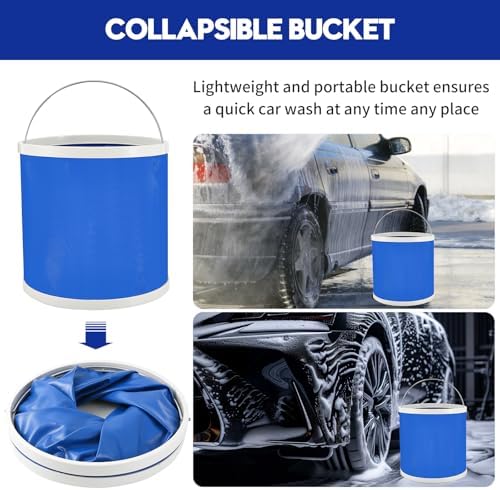 Qydipclin 29Pcs Car Detailing Kit, Car Detailing Brush Set, Car Wash Cleaning Kit, Car Detailing Brushes, Professional Car Care Kit for Interior Exterior Wheels, Blue - Image 4