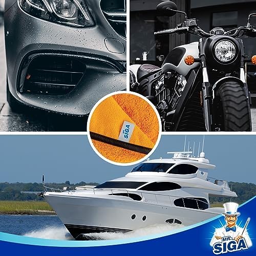 MR.SIGA Professional Microfiber Towels for Cars, Scratch Free, 6 Pack - Image 4
