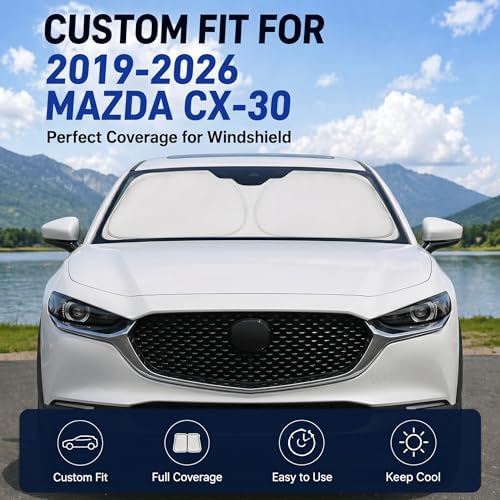 Custom Fit Windshield Sun Shade for Mazda CX30 CX-30 2019-2026 - Image 2