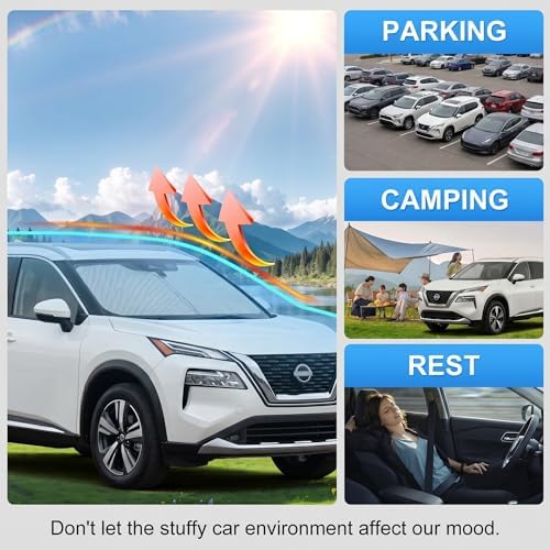 Custom Fit Windshield Sun Shade for Nissan Rogue 2021-2026 - Image 6