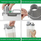 TBMax Rice Storage Container 3 to 5 Lbs - Small Cereal Oatmeal Flour Container with Easy Pouring Spout & Cup, Portable Pet Dog Cat Food Dispenser for Small Spaces, Travel, or Daily Use - Image 6