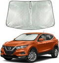Windshield Sun Shade Custom Fit for 2014-2020 Nissan Rogue, Advanced Diamond-Patterned Heat Shield to Block UV Rays, Foldable Auto Window Visor, Precise Mirror Cutout by Giselia