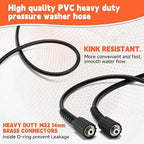 FIXFANS Pressure Washer Gun and Hose Kit, 25FT Power Wash Hose, M22 Fitting - Image 6