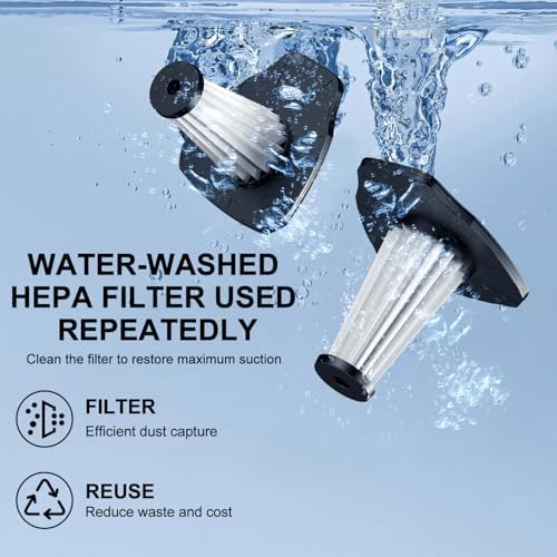 CKIKH LT-151 HEPA Filter 2 Pack, Washable Reusable Handheld Vacuum Filter - Image 2