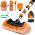 18FT Reach Car Wash Brush with Long Handle, 9-pcs Car Cleaning Kit by CleanBeastie
