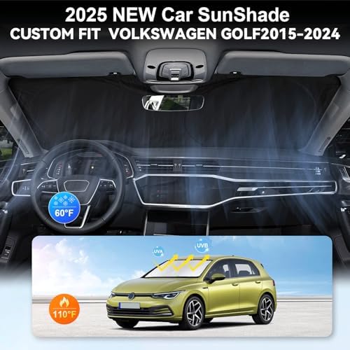 Windshield Sun Shade for 2015-2020 2021 Volkswagen Golf GTI/e-Golf/Golf R - Image 2