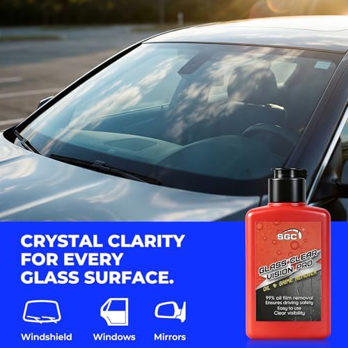 SGC Professional Cleaner Paste for Cars Glass Clear Vision Pro – Heavy Duty Degreaser, Removes Stubborn Oil Film & Water Spots on Windshields, Mirrors (Safe for Tinted Windows)(5.3 oz) - Image 5