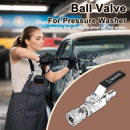 POWER TOWN Ball Valve Pressure Washer, 3/8 Inch Quick Connect 5000 PSI - Image 3