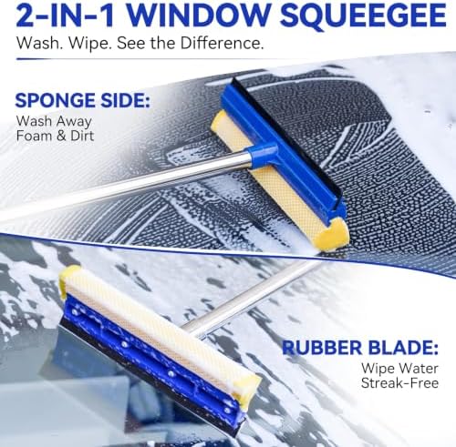 Ordenado 62" Car Wash Brush with Long Handle, 6Pcs Car Wash Kit Exterior - Image 4