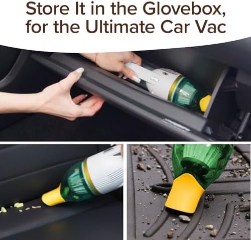 Horsepower Duck Compact Cordless Vacuum, Ultra-Powerful Upgraded Battery for Extra-Long Run Time, AS SEEN ON TV, Strong Suction, Easy to Store, Portable & Rechargeable. Home & Auto (Duck Gold) - Image 4