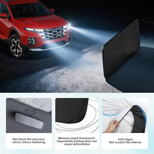 Windshield Sun Shade for Hyundai Santa Cruz 2022-2026 Sunshade - Image 5