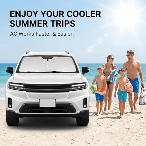 Windshield Sun Shade for Honda Prologue 2024 2025 2026 Sunshade Front Window Shade Custom Fit Prologue Accessories Sun Visor Foldable Shade Blocks UV Rays Accessories - Image 4