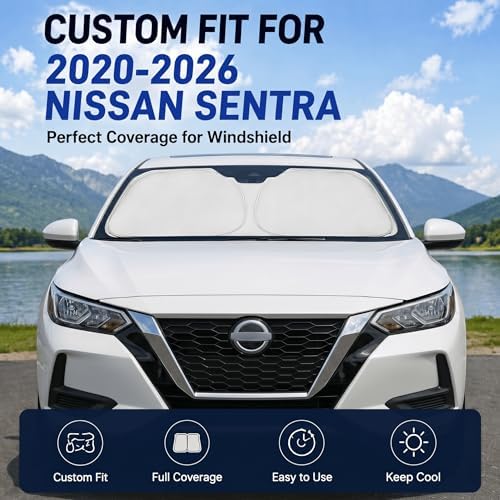 Custom Fit Windshield Sun Shade for Nissan Sentra 2020-2026 - Image 2