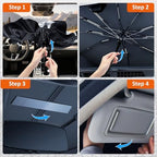 Bestview Windshield Sun Shade Umbrella for 2012-2017 Toyota Camry,Custom Fit Front Window Sunshade Sun Visor Blocks UV Rays & Keeps Your Vehicle Cool, 360° Rotation Bendable Shaft - Image 5