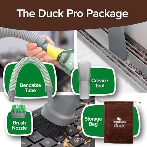 Horsepower Duck Compact Cordless Vacuum, Ultra-Powerful Upgraded Battery for Extra-Long Run Time, AS SEEN ON TV, Strong Suction, Easy to Store, Portable & Rechargeable. Home & Auto (Duck Gold) - Image 5