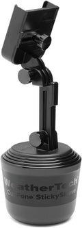 WeatherTech CupFone with Extension – Adjustable, Universal Cup Holder Cell Phone Mount Car & Truck Accessory – Best Design for iPhone & Smartphone Charging – Black Metal Knobs by WeatherTech