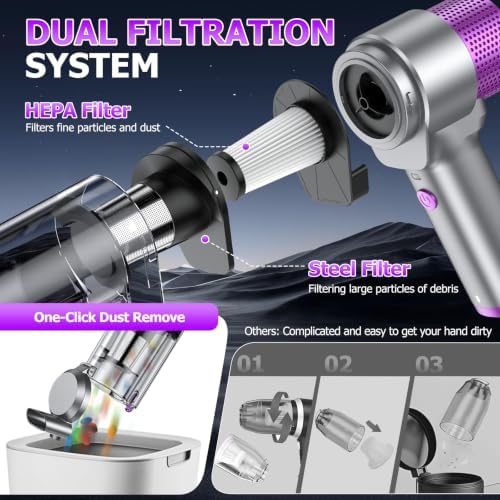 16000PA Handheld Car Vacuum Cleaner Cordless Rechargeable - Image 5