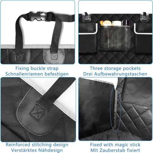 Car Cargo Liner for Dogs for Jeep Wrangler JL 2 or 4 Doors 2018-2024,Pet Cargo Mat Trunk Mat Dog Seat Mat Trunk Mat Protector Car Boot Cover Mat Pet Seat Cover Mat - Image 6