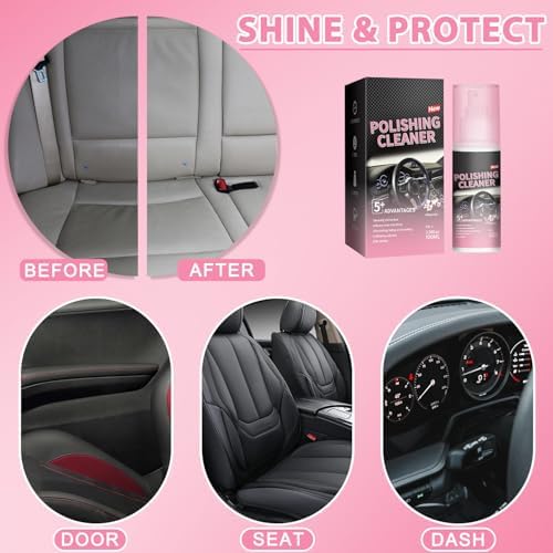 Timeno 2026 New Polishing Cleaner Car Interior, Interior All Purpose Car Cleaner for Rubber, Leather (2) - Image 4