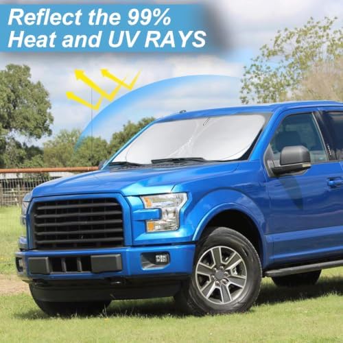 Windshield Sun Shades Sunshade for Ford F150 2021-2024 2025 2026 Sun Visor - Image 3