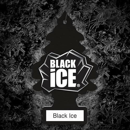 LITTLE TREES Car Air Freshener | Hanging Tree Provides Long Lasting Scent for Auto and Home | Black Ice, 24 Air Fresheners - Image 3