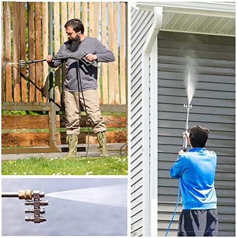 Jariko Jrod Pressure Washer Nozzle 4 GPM - High Pressure J rod Hose Nozzle - 1/4" Quick Connect for Soft Wash System - 4 Way Pressure Washer - 4 Tip Soft Wash Nozzle - Pressure Washer Accessories - Image 6