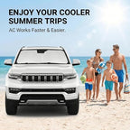 Windshield Sun Shade for Jeep Wagoneer 2022-2024 Sunshade Front Window Shade Custom Fit Wagoneer Accessories Sun Visor Foldable Shade Blocks UV Rays Accessories - Image 4