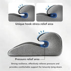 Premium Memory Foam Wedge Pillow for Couples & Pregnancysupport - Oversized Ergonomic Designwith Removable Washable Cover,Gray1 - Image 6