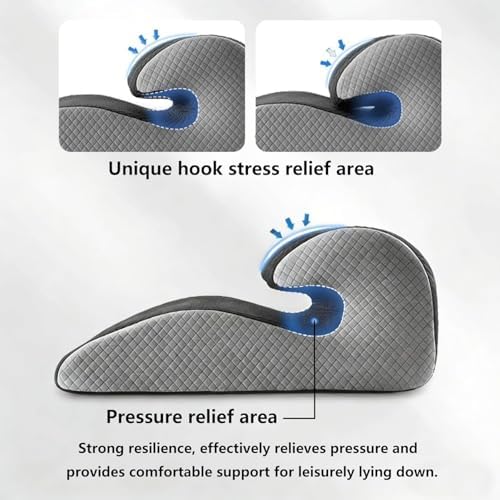 Premium Memory Foam Wedge Pillow for Couples & Pregnancysupport - Oversized Ergonomic Designwith Removable Washable Cover,Gray2 - Image 6