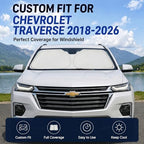 Custom Fit Windshield Sun Shade for Chevy Chevrolet Traverse 2018-2026 - Image 2