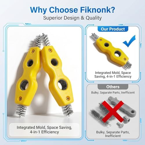 2 PCS Car Terminal Cleaner Spray, 4-in-1 Terminal Post Cleaner Brush with Steel Wire, Cleaning Tool for Terminals and Connectors, Universal for Most Cars, Trucks, SUVs (Yellow) - Image 7