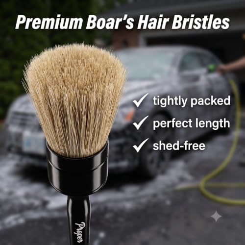 Car Detailing Brush Set for Interior or Exterior | 3-Pack | Ultra Soft Boars Hair Bristles - Image 2