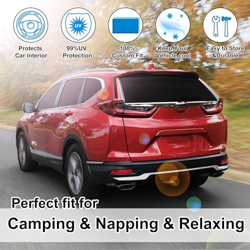 TINGLU Window Shades for Honda CR-V CRV 2017-2022 Accessories Car Side Full Windows Rear Triangular Windshield Sun Shade Sun UV Rays & Privacy Protection for Camping,Napping,and Relaxing 8PCS - Image 6