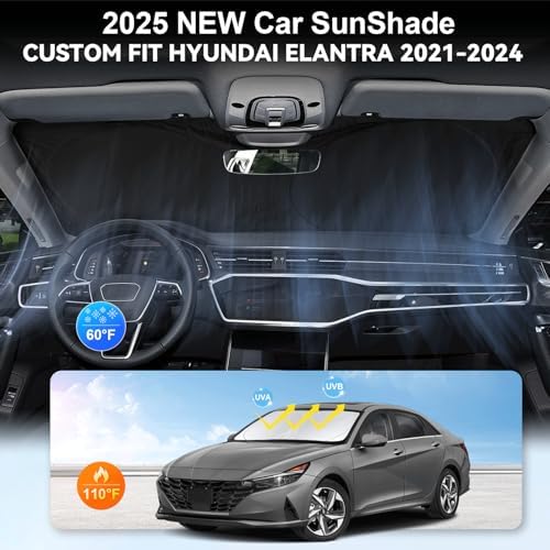 Sunshade for 2021-2024 2025 2026 Hyundai Elantra Windshield Sun Shade - Image 4