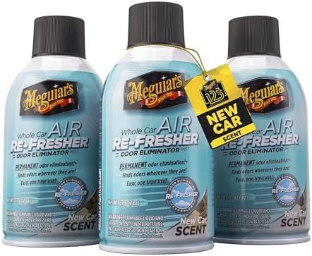 Meguiar’s Whole Car Air Refresher Odor Fighting MIst, New Car Scent, 2 Oz by Meguiars
