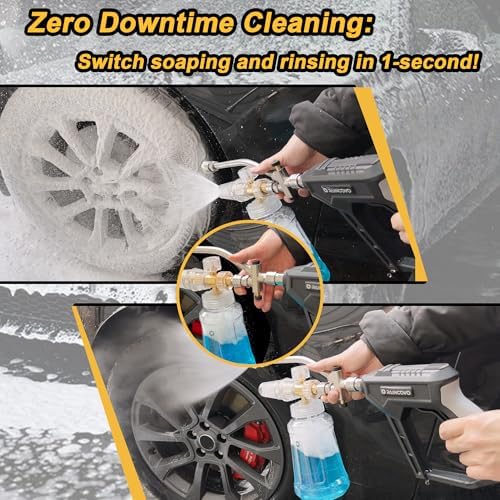 Raincovo Foam Cannon with Pressure Washer Gun, Dual Connector Accessories - Image 3