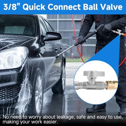 Ball Valve Pressure Washer– 3/8" Quick Connect Shut Off Valve - Image 5