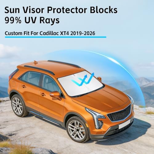 Windshield Sun Shade for Cadillac XT4 2019-2026 Sunshade - Image 2