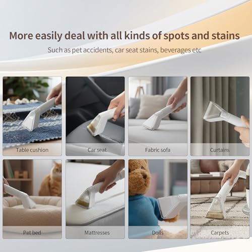 PUREBEAR 18Kpa Portable HandHeld Carpet Cleaner Machine With Shampooer - Image 5