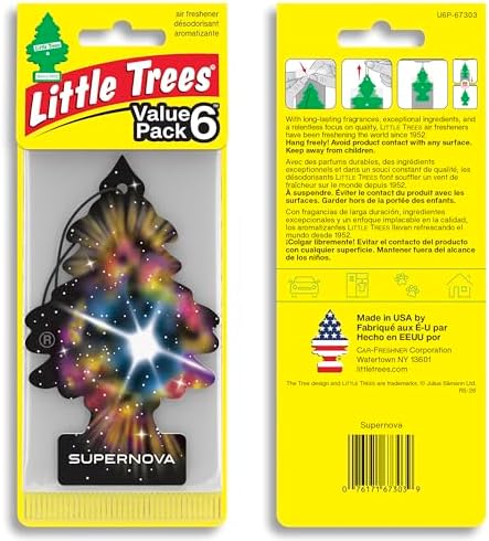 LITTLE TREES Car Air Freshener | Hanging Tree Provides Long Lasting Scent for Auto and Home | 24 Air Fresheners |Supernova - Image 2